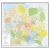 Polska. Mapa ścienna obszarów właściwości sądów powszechnych 1:500 000, 140x145 cm, rama aluminiowa, SwiatMap.pl