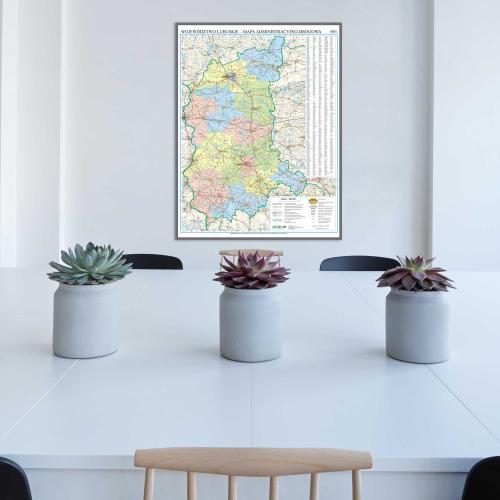 Aranż - Województwo lubuskie mapa ścienna 1:200 000, 85x116 cm, ArtGlob