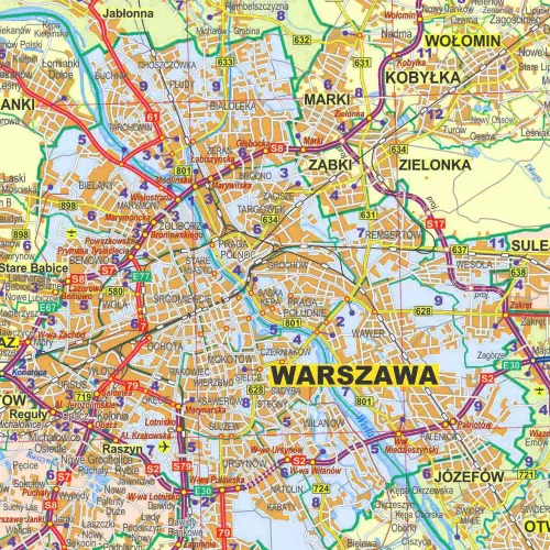 Województwo mazowieckie mapa ścienna 1:200 000, 139x174 cm, ArtGlob