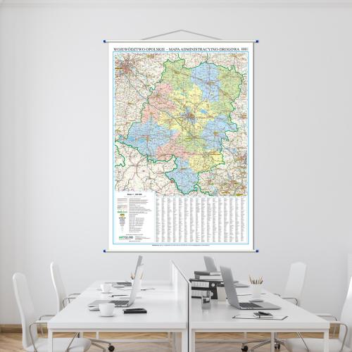 Aranż - Województwo opolskie mapa ścienna 1:200 000, 73x112 cm, ArtGlob