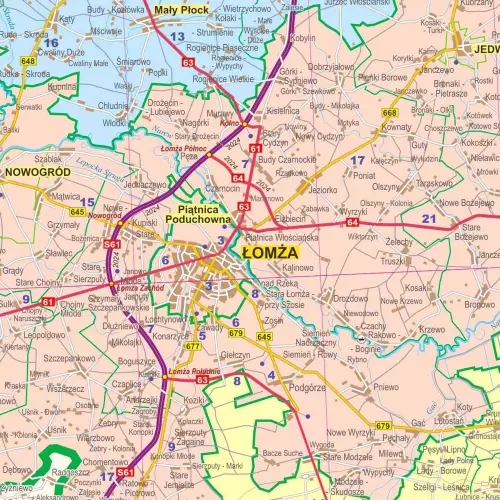 Województwo podlaskie mapa ścienna 1:200 000, 111x133cm, ArtGlob