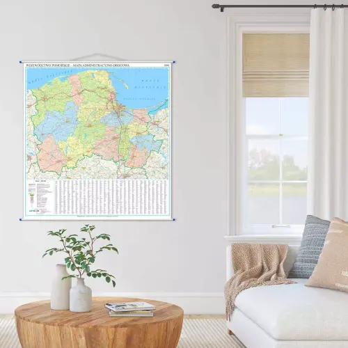 Aranż - Województwo pomorskie mapa ścienna 1:200 000, 107x121 cm, ArtGlob