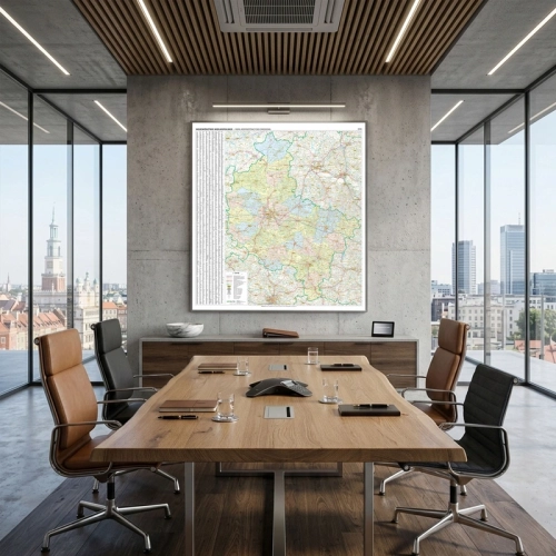 Aranż - Województwo wielkopolskie. Mapa ścienna 1:200 000, 133x160 cm, SwiatMap.pl