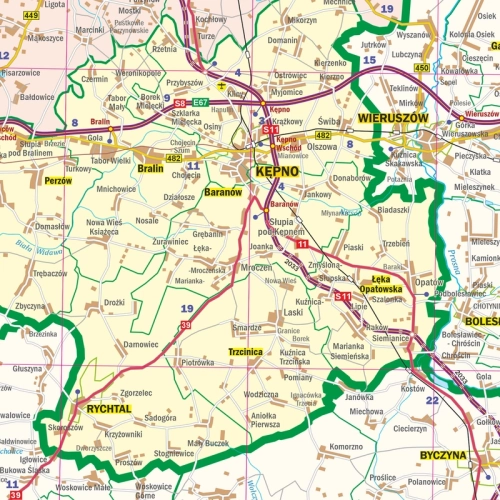 Województwo wielkopolskie. Mapa ścienna 1:200 000, 133x160 cm, SwiatMap.pl