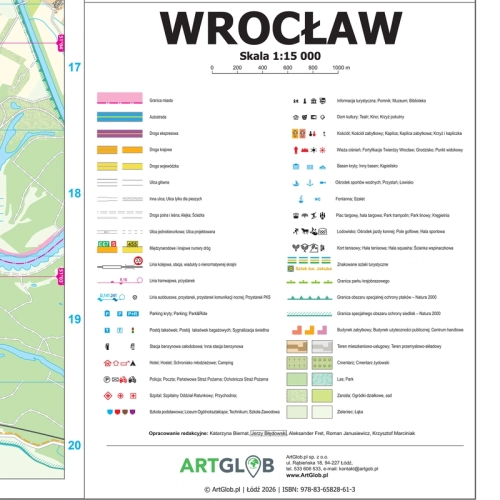 Wrocław. Mapa ścienna 1:15 000, 206x143 cm, SwiatMap.pl