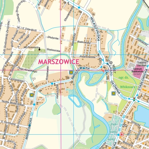 Wrocław. Mapa ścienna 1:15 000, 206x143 cm, SwiatMap.pl