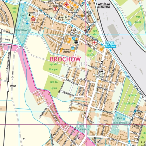 Wrocław. Mapa ścienna 1:18 500, 150x145 cm, SwiatMap.pl