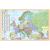 Europa mapa polityczna i kodów pocztowych - dwustronna podkładka na biurko, 60x42 cm, EkoGraf