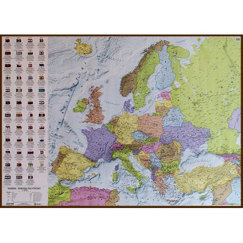 Europa. Mapa polityczna 1:4 500 000, 140x100 cm, EkoGraf