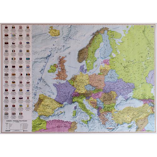 Europa. Mapa polityczna 1:4 500 000, 140x100 cm, EkoGraf