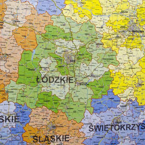 Polska. Mapa ścienna administracyjna 1:500 000, 145x140 cm, EkoGraf