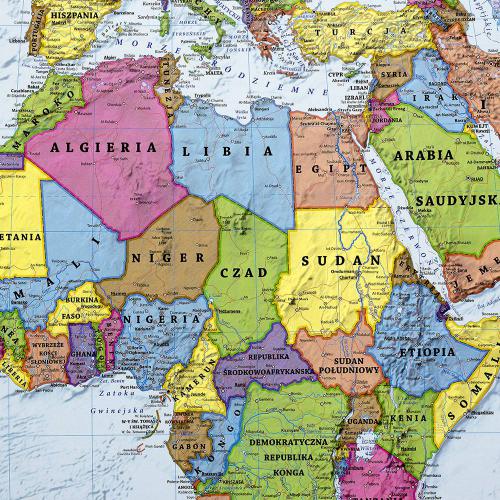 Świat mapa polityczna - tapeta, EkoGraf