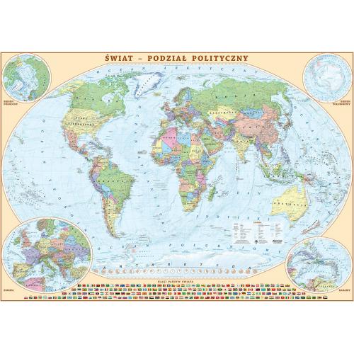 Świat mapa polityczna - tapeta, EkoGraf