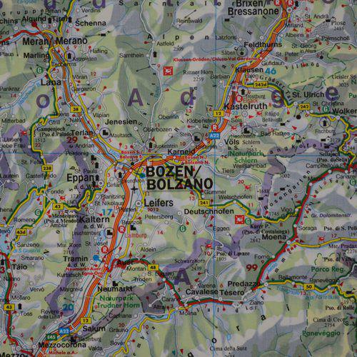 Austria. Mapa samochodowa 1:500 000, 120x88 cm