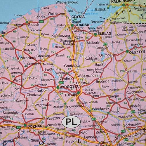 Europa. Mapa administracyjno-drogowa 1:3 500 000, 125x90 cm