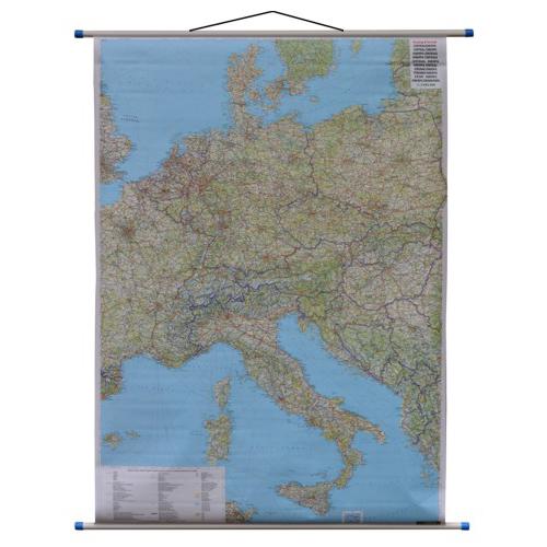 Europa Środkowa. Mapa drogowa 1:2 000 000, 100x125 cm