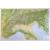 Alpy mapa ścienna plastyczna, 3D 1:1 000 000, 97x67 cm, Global Map
