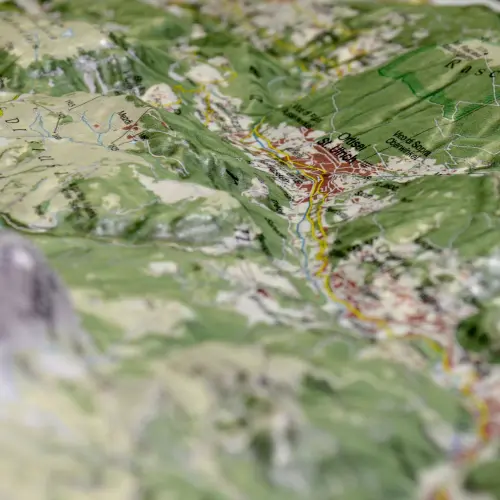 Dolomity mapa ścienna plastyczna, 3D 1:50 000, 83x67 cm, Global Map