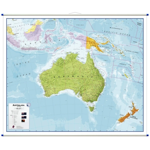 Australia. Mapa ścienna 1:7 000 000, 120x100 cm, rurki PCV, SwiatMap.pl