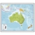 Australia. Mapa ścienna 1:7 000 000, 120x100 cm, rama aluminiowa, SwiatMap.pl