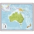 Australia. Mapa ścienna 1:7 000 000, 120x100 cm, rama drewniana, SwiatMap.pl