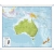 Australia. Mapa ścienna 1:7 000 000, 120x100 cm, rurki PCV, SwiatMap.pl