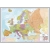 Europa mapa ścienna polityczno-drogowa 135x98 cm w ramie aluminiowej, SwiatMap.pl