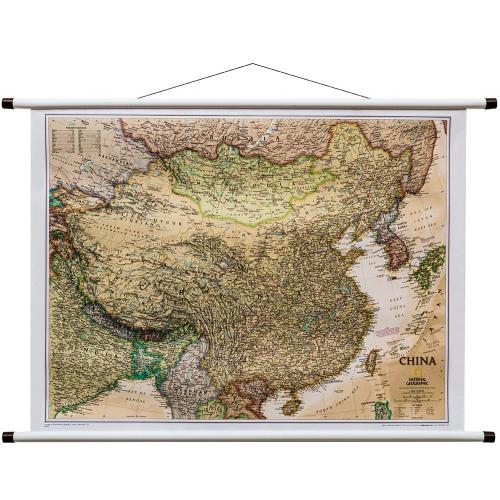 Chiny Executive. Mapa 1:7 804 000, 77x61 cm, National Geographic