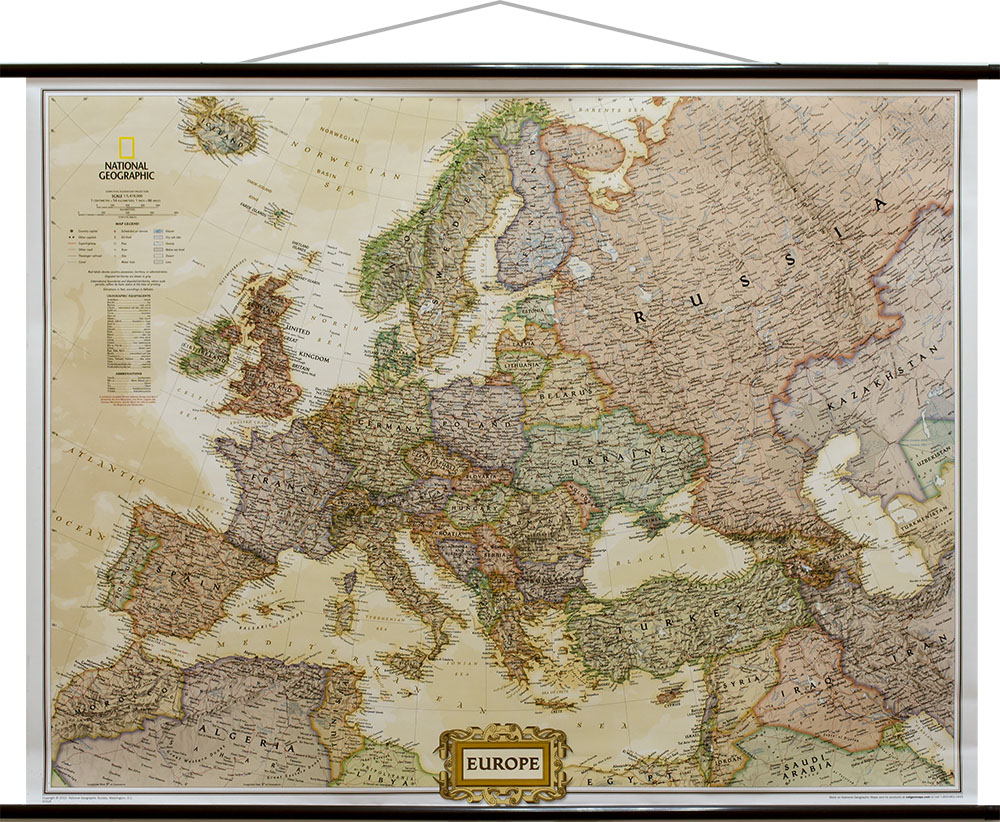 Europa Executive. Mapa ścienna polityczna, 1:5 419 000, 115x92 cm