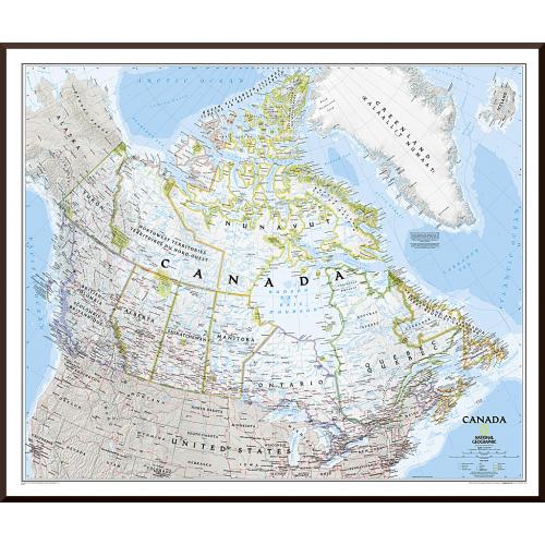 Kanada Classic. Mapa ścienna polityczna 1:6 400 000, 97x82 cm, National Geographic