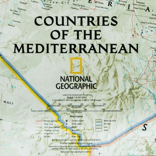 Kraje Śródziemnomorskie Classic. Mapa ścienna 1:6 957 000, 77x56 cm