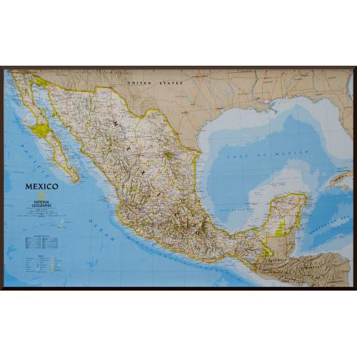 Meksyk Classic. Mapa ścienna polityczna 1:4 358 000, 87x59 cm, National Geographic