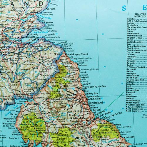 Wyspy Brytyjskie classic mapa ścienna 1:1 687 000, 59x77cm, National, Geographic