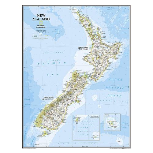 Nowa Zelandia Classic. Mapa ścienna 1:2 300 000, 59x77 cm