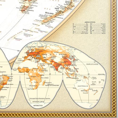 Świat mapa ścienna polityczna executive, 1:29 811 000, 117x77 cm