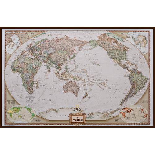 Świat Executive Pacific Centered. Mapa 1:36 384 000, 117x77 cm, NG