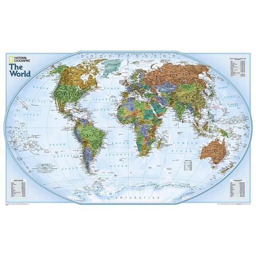 Świat Explorer. Mapa polityczna 1:42 334 000, 82x51 cm
