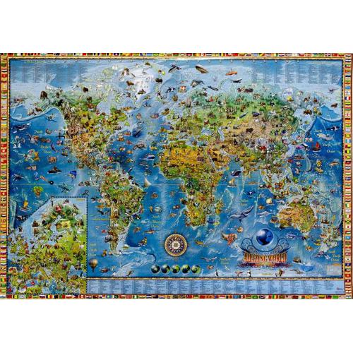Amazing world mapa ścienna, 128x84 cm, Ray&Co