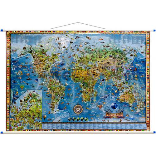 Amazing world mapa ścienna, 128x84 cm, Ray&Co