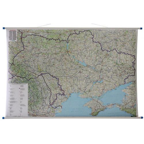 Ukraina, Mołdawia. Mapa drogowa 1:1 000 000, 137x95 cm