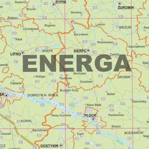 Polska energetyczna. Mapa ścienna, 1:500 000, 140x145 cmPolska energetyczna. Mapa ścienna, 1:500 000, 140x145 cm, ArtGlob