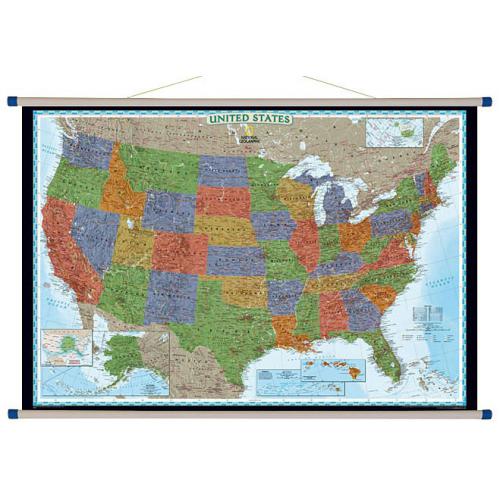 USA decorator. Mapa polityczna 1:2 815 000, 176x122 cm