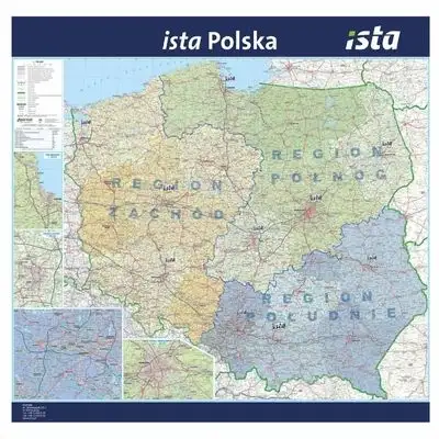 Mapa ścienna dla urzędu gminy z podziałem administracyjnym