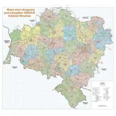 Mapa ścienna z reklamą — wykończenie laminat magnetyczny