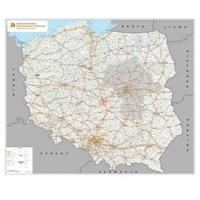 Mapa województw z punktami serwisowymi firmy technicznej