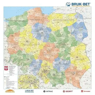 Mapa Europy z zaznaczonymi krajami działania firmy