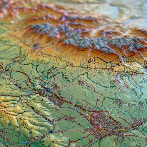 Tatry mapa plastyczna, 3D