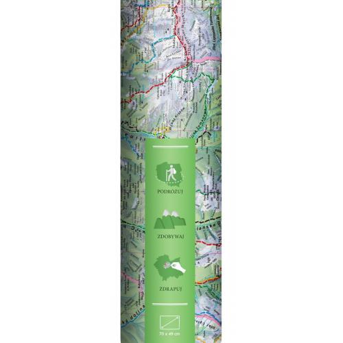 Tatry mapa zdrapka na podkładzie w ramie, 70x46 cm, ArtGlob