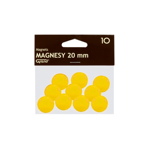 Znaczniki magnetyczne - żółte do map ściennych 10 sztuk