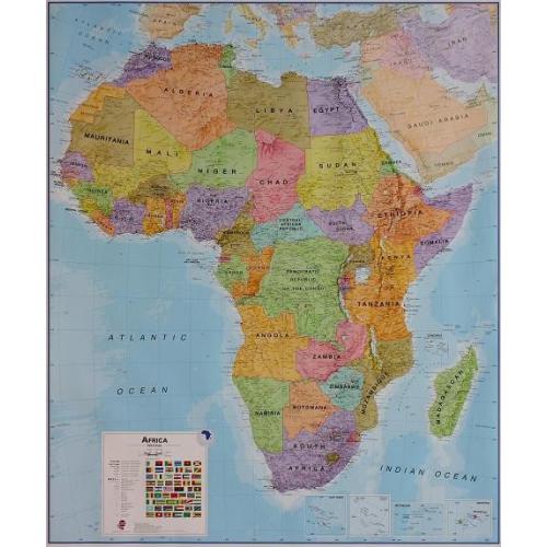 Afryka 1:8 000 000, 100x120 cm